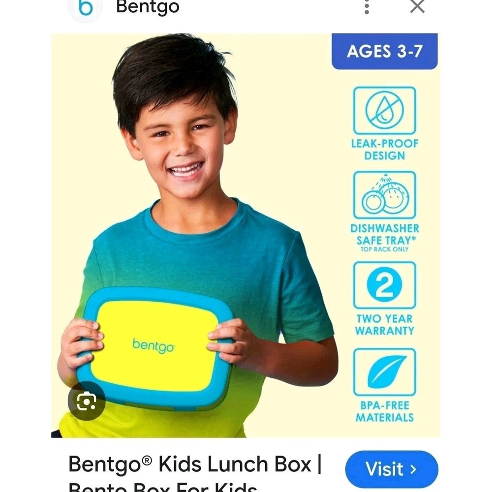 Bentgo Kids Brights Lunch Snack Box - Citrus Yellow School  #242